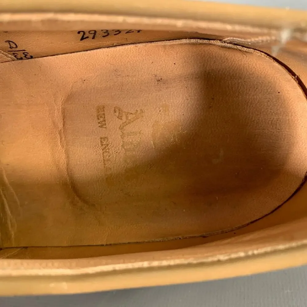 Alden Plain Tan Suede Derby Lace Up Shoes